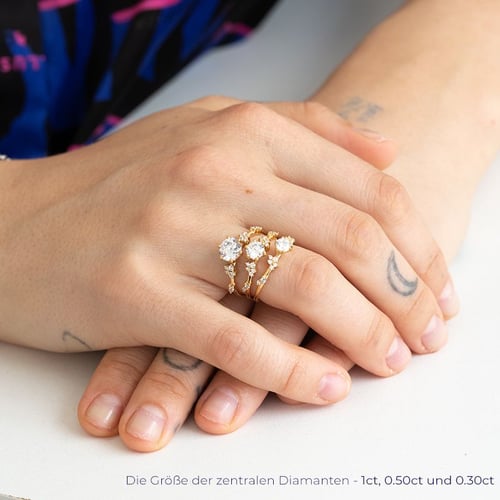 Romantischer Verlobungsring mit Diamanten Therese