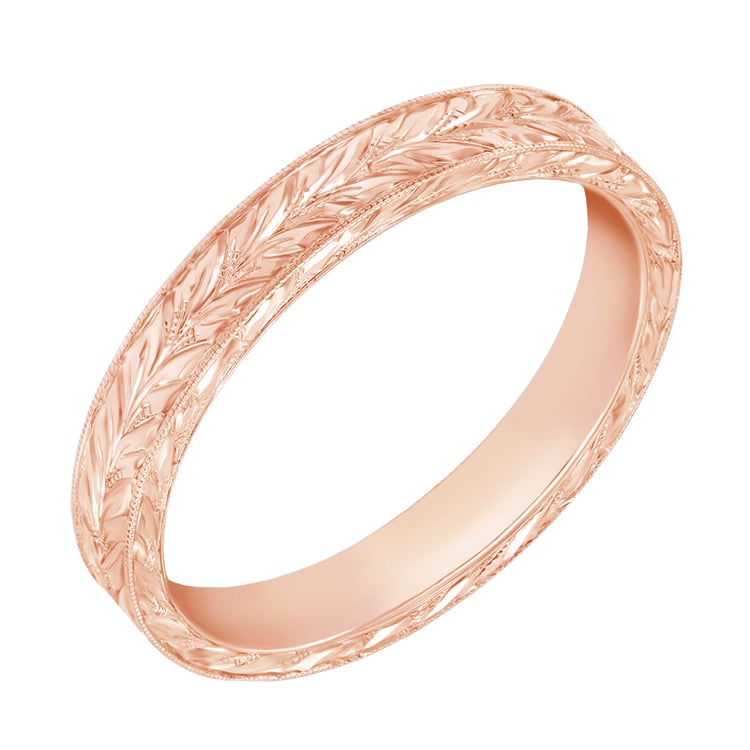 Romantische Vintage-Eheringe aus Gold mit Gravur Hannu 48525