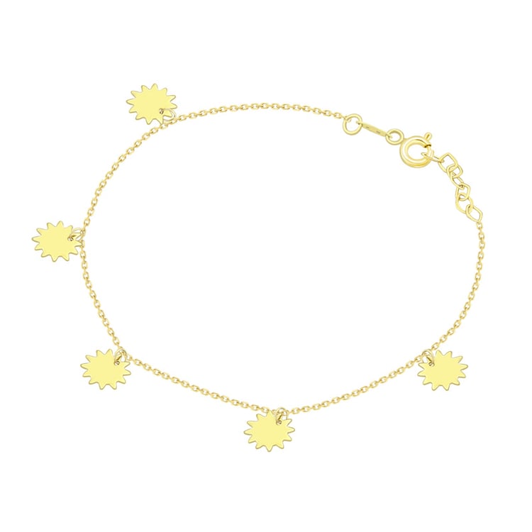 Zartes goldenes Armband mit Sonnen Alair
