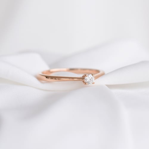 Ring mit Lab Grown Diamant und Auswahl des Karatgewichts Glynn