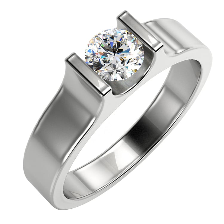 Platinring mit Diamant