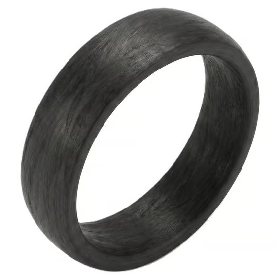 Leicht abgerundeter Ring für Herren aus Carbon Lorena