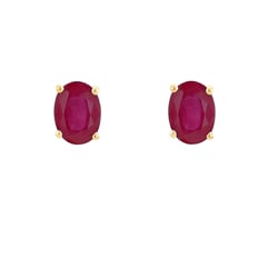 Rubinohrringe aus 750er Gold Deepti