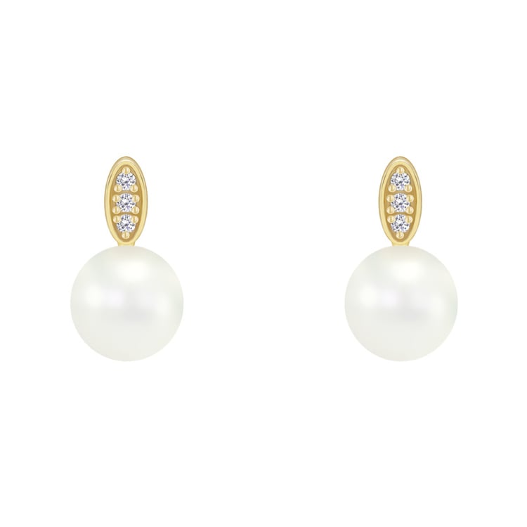 Perlenohrringe aus Gold und mit Diamanten Holis 42483