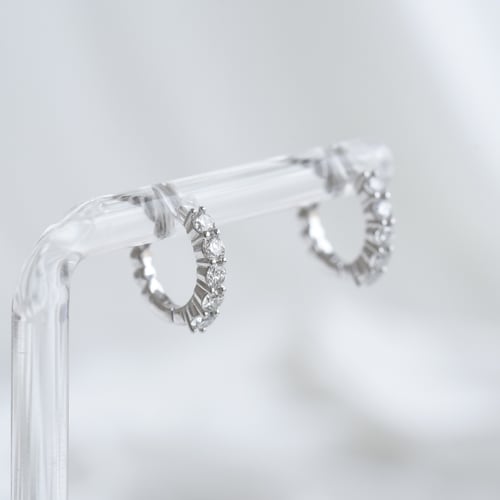 Dezente silberne Ohrringe mit Lab Grown Diamanten Parks