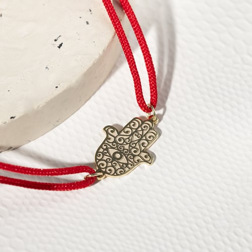 String Armband mit dem Symbol Hamsa