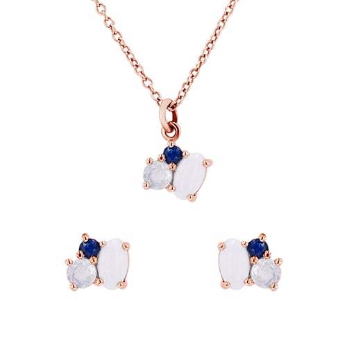 Goldenes Schmuckset aus Cluster-Schmuck Marquez