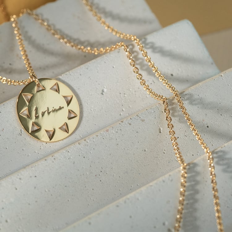 Vergoldeter Anhänger I shine 120125