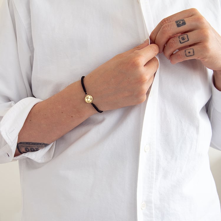 String-Armband Ball mit Gravur Ihrer Wahl Football 125450