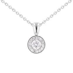 Halo-Anhänger mit Moissaniten und Diamanten Merryn