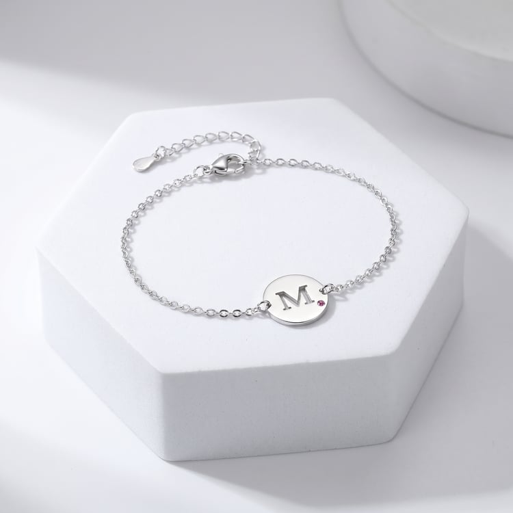 Silberarmband mit Saphir und Gravur eines Buchstabens Kanny 167895