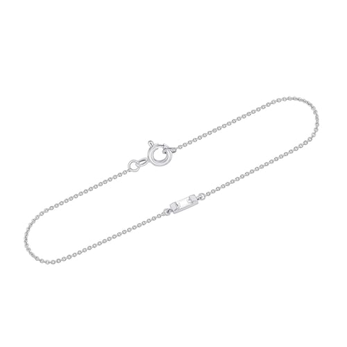 Minimalistisches Armband mit weißem Saphir Serafina