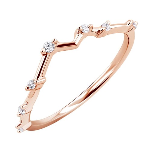 Ungewöhnlicher Ehering mit Lab Grown Diamanten Kosta