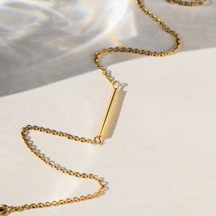 Goldenes minimalistisches Fußkettchen Josiah