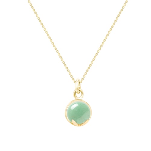 Goldene Anhänger mit Cabochon Aventurin Azalea