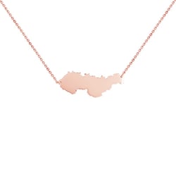 Silberne Halskette in Form der Tschechoslowakei