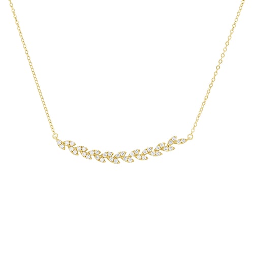 Diamantkette in Blattform Ophelia