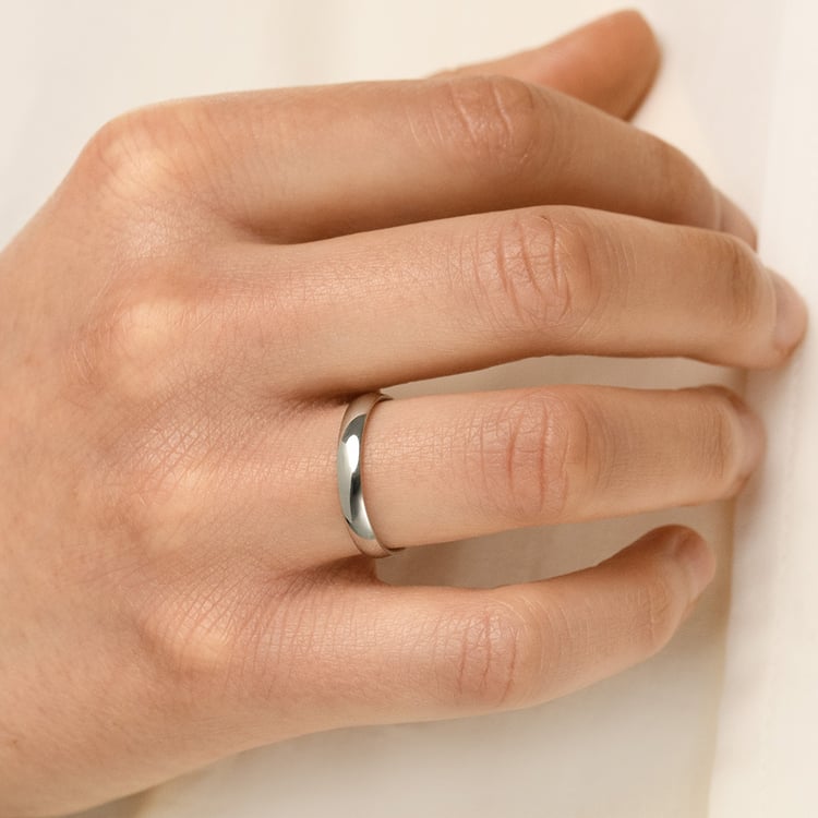 Abgerundete Platin-Eheringe Ebie 157806