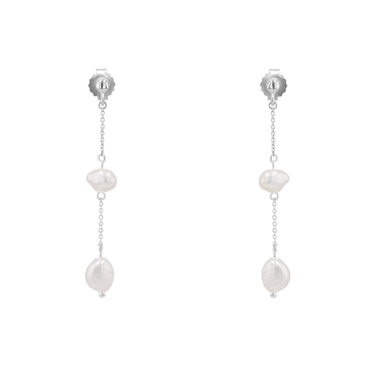 Silberne Hängeohrringe mit Perlen Klara 163879