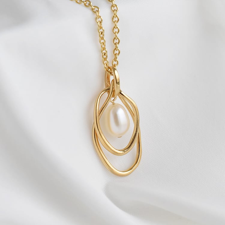 Vergoldeter Anhänger mit Perle Talitus 90904