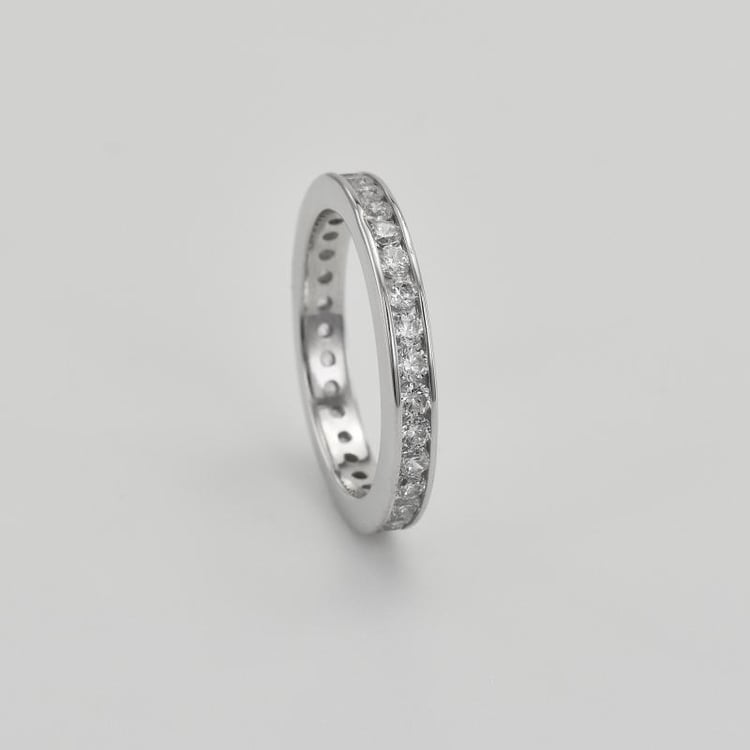 Silberner Memoire-Ring mit Zirkonia Urian 38293