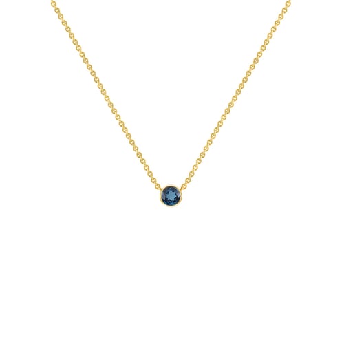 Minimalistische Kette mit einem Londoner Topas Glosie