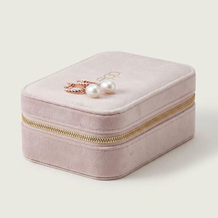 Silberne einfache Hängeohrringe mit Perlen Alfred