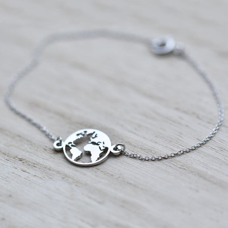 Minimalistisches Armband mit Weltkarte Earth 42558