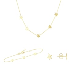 Silbernes Schmuckset mit Sternen Der kleine Prinz