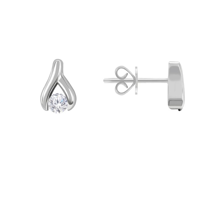 Ohrringe aus Platin mit 0.22ct Diamanten Fox 12953