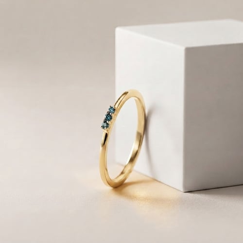 Ring aus Silber mit blauen Diamanten Nicklas