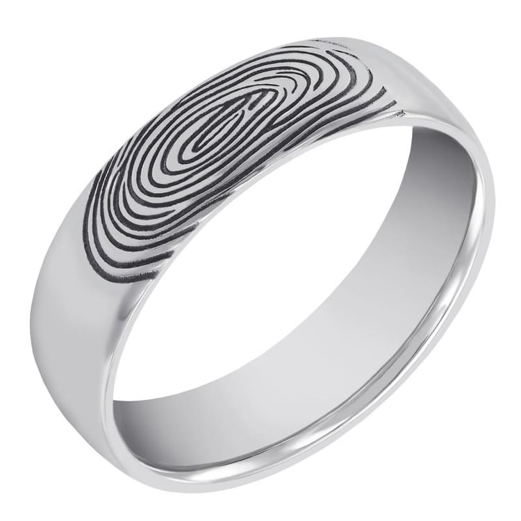 Trauringe aus Platin mit Ihrem Fingerabdruck Hiale 76616