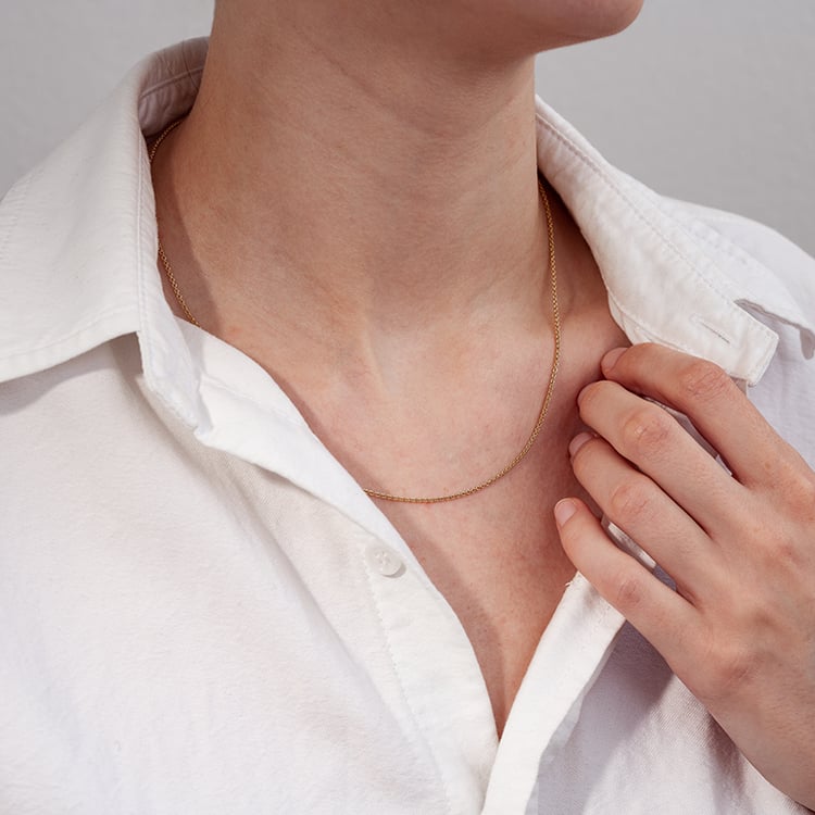 Ankerkette 45 cm aus 14k Gold mit der Breite 1.4 mm 131233