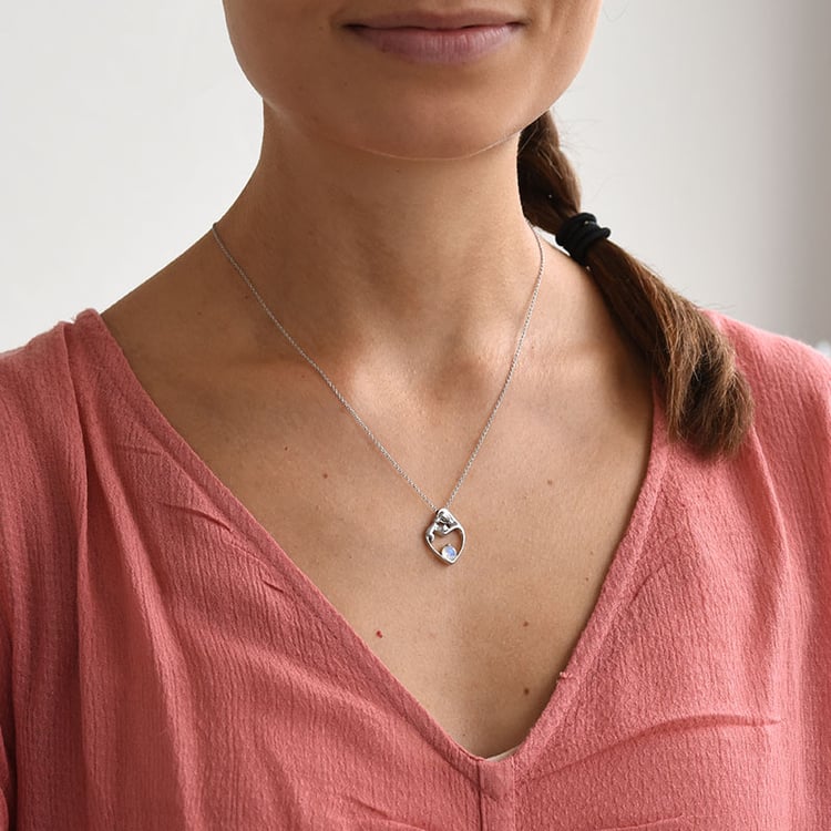 Anhänger Mutter und Kind mit Mondstein und Diamant Ella 84447