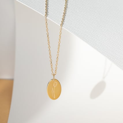 Personalisierter Anhänger aus Silber mit Gravur einer Blume Ihrer Wahl Daisy