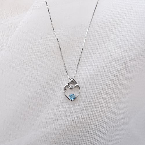 Anhänger Mutter und Kind mit Schweizer Topas und Diamanten Ella