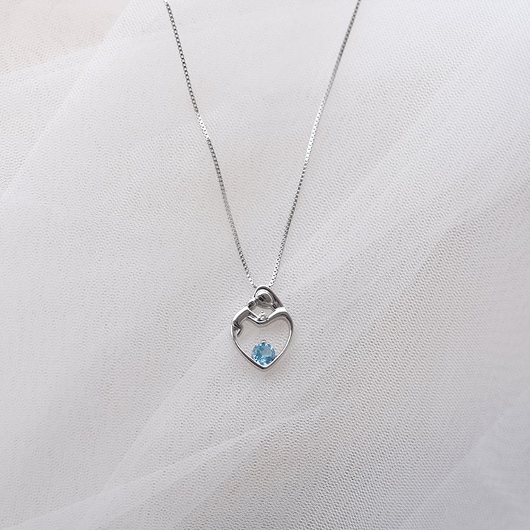 Anhänger Mutter und Kind mit Schweizer Topas und Diamanten Ella 146329