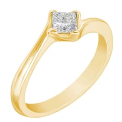 Verlobungsring mit Princess Diamanten Falgu