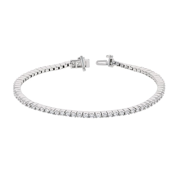 Elegantes silbernes Armband mit Zirkonia Terrell