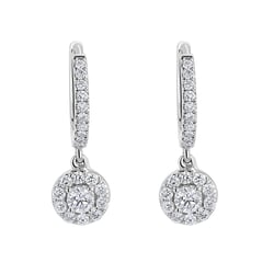 Silberne runde Ohrringe mit 0.13ct Lab Grown Diamanten Madhu