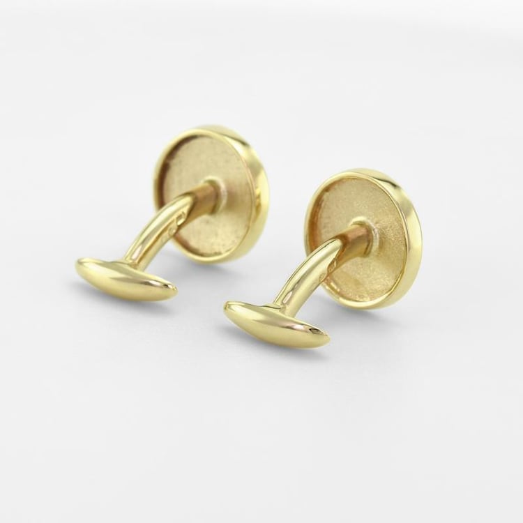 Personalisierte Manschettenknöpfe aus Gold mit Initialen Sultan 15215