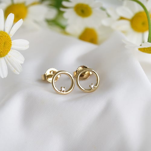 Goldenes Schmuckset mit Diamanten Myla