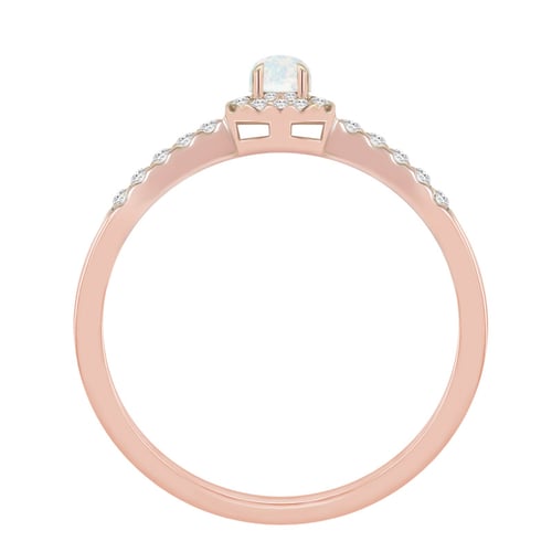 Goldring mit Opal und Diamanten Kezia