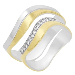 Goldene Eheringe mit Diamanten Charla