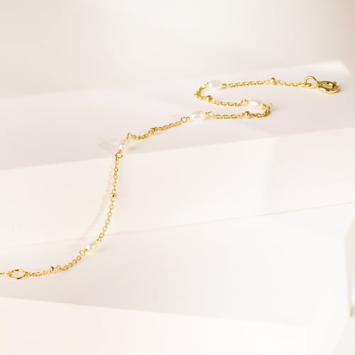 Silbernes Armband mit Perlen Malakai