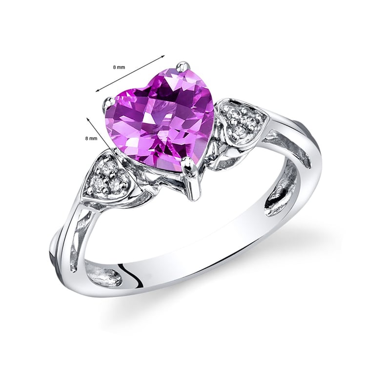 Goldring mit rosa Saphir in Herzform Jaala 27365