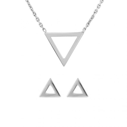 Goldenes Schmuckset mit Dreiecken Sienna