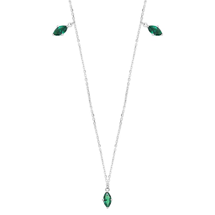 Goldene Kette mit brasilianischen Smaragden 163890