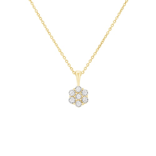 Anhänger aus Diamanten in Blumenform Puneet