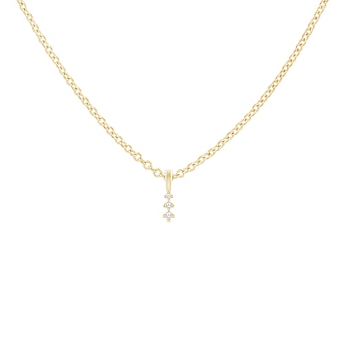 Minimalistischer Anhänger mit Diamanten Zusa